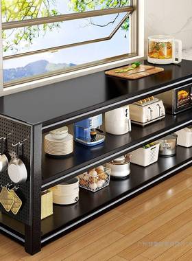 超架厚橱厨房置物加厚餐边柜柜置物收纳柜物碗柜微LKK波炉烤箱落