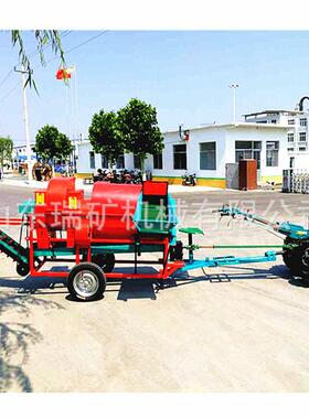 花84313生摘果机干湿机两用秧果分离大拖拉机牵引动装袋型捡拾自