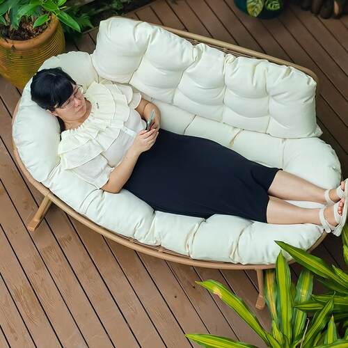 fL双人摇椅大E沙人躺椅懒人阳台客厅闲发可睡635觉户外庭院家休用