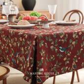 M.lie感提花桌布餐边桌垫子布艺餐垫长形EXR茶几圆方桌柜f台布