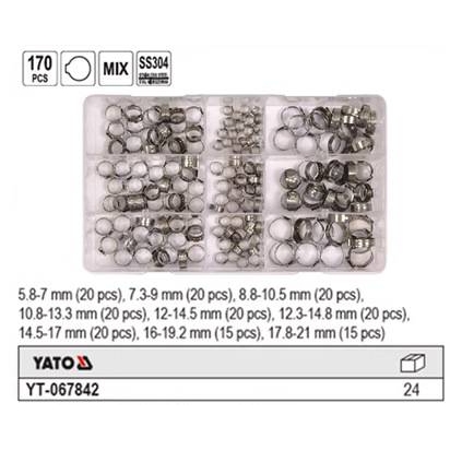 易尔拓汽修工具170件套卡箍套装卡盘固定卡扣端口接头 YT-067842