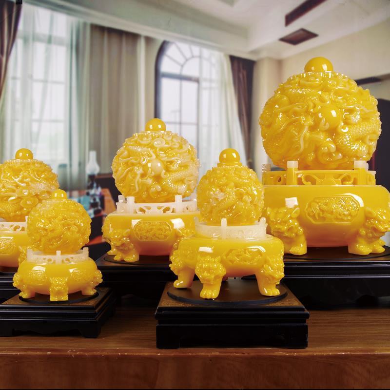 招财九龙乾坤鼎摆件大号来运转九鼎家DSGY_424客居厅玄时关龙大厅