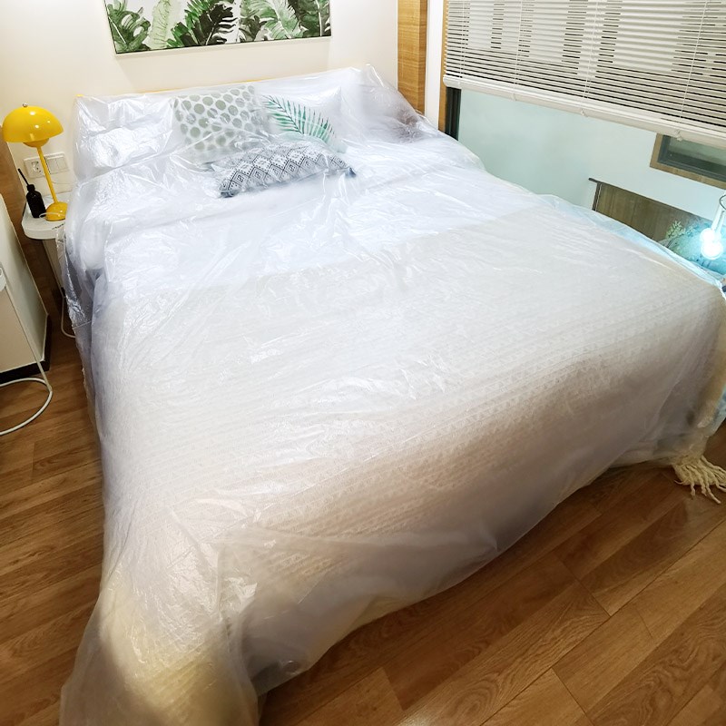 现货速发装修防尘膜家用遮盖防灰尘家具保护防尘塑料膜沙发盖布宿