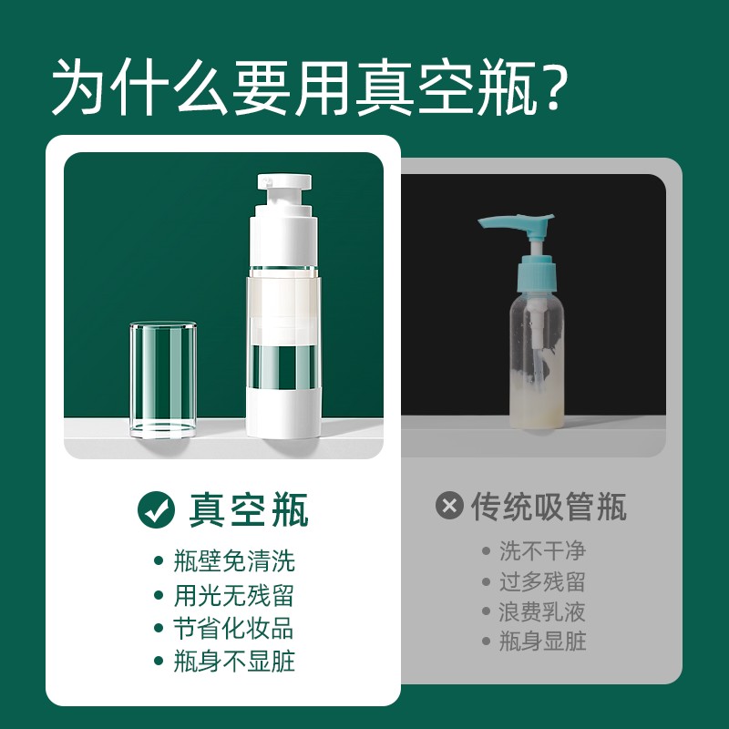 速发真空分装瓶按压旅行水妆品喷雾化乳粉毒液小样空瓶子消底酒精
