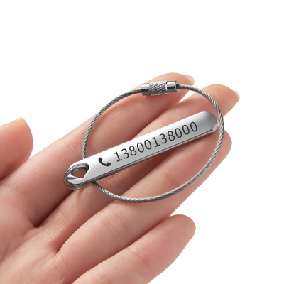 速发个性化防丢号码牌扣挂意创件个挂汽车链圈环情侣一对性饰