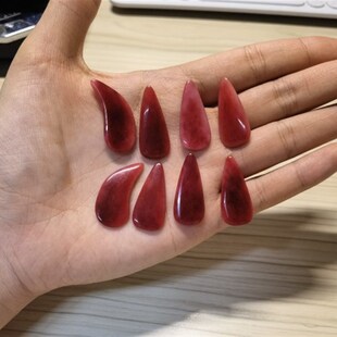 赞比亚血料红羊骨古筝指甲3.0厚度F双面弧直板学院款传统款指甲