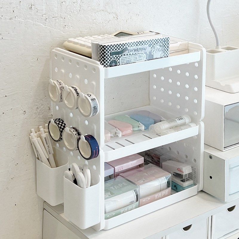 桌面洞洞板置物架整理架收纳架y学生宿舍书桌办公桌化妆品笔筒桌,收纳整理,书桌收纳置物架,淘宝优惠券,粉丝福利购,淘宝优惠卷