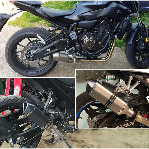 K67K8K9 地平线 小忍者250黄龙B600 ZX6R3改装六角天蝎直排排气管