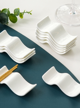 优质无铅实心骨瓷筷架勺托餐厅创意陶瓷筷子架托高档酒店摆台餐具