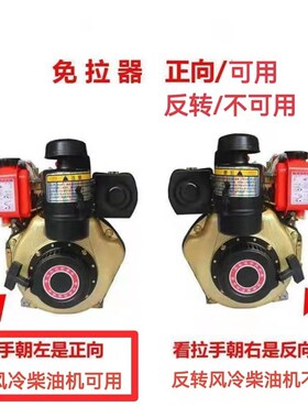 免摇免拉正向启动器1i73/178/186-195风冷柴油机通用型微耕机配件