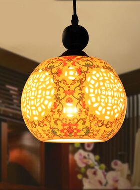 特价促销古典中式阳台o吸顶灯陶瓷过道吊灯门厅玄关灯具楼梯走廊