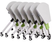 六角桌六边形g组合桌会议辅导团体培训课桌椅折叠梯形移动智慧教