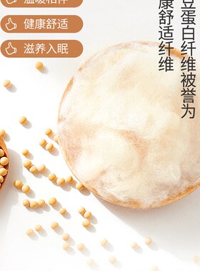 日式A类大豆纤维被子被芯单人春秋被冬被K四季棉被褥冬季加厚保暖