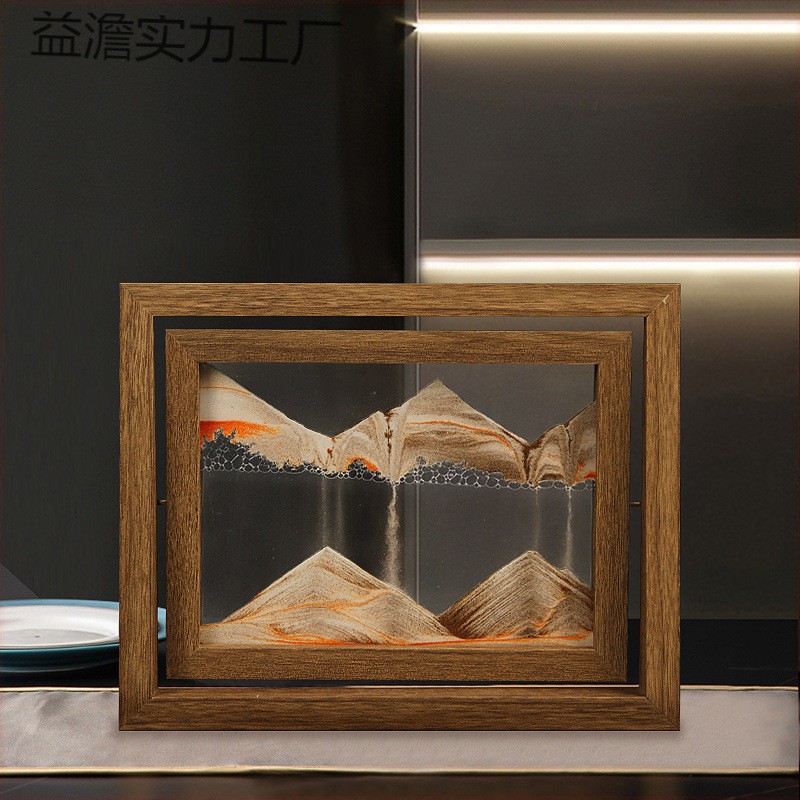 客厅摆件卧室流沙画创意玻璃3d立体沙漏画装饰家居艺术图片