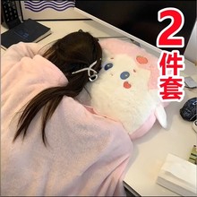 办公室午睡枕头毯子两件套头车载毯子三合一汽车靠枕女生睡觉车用