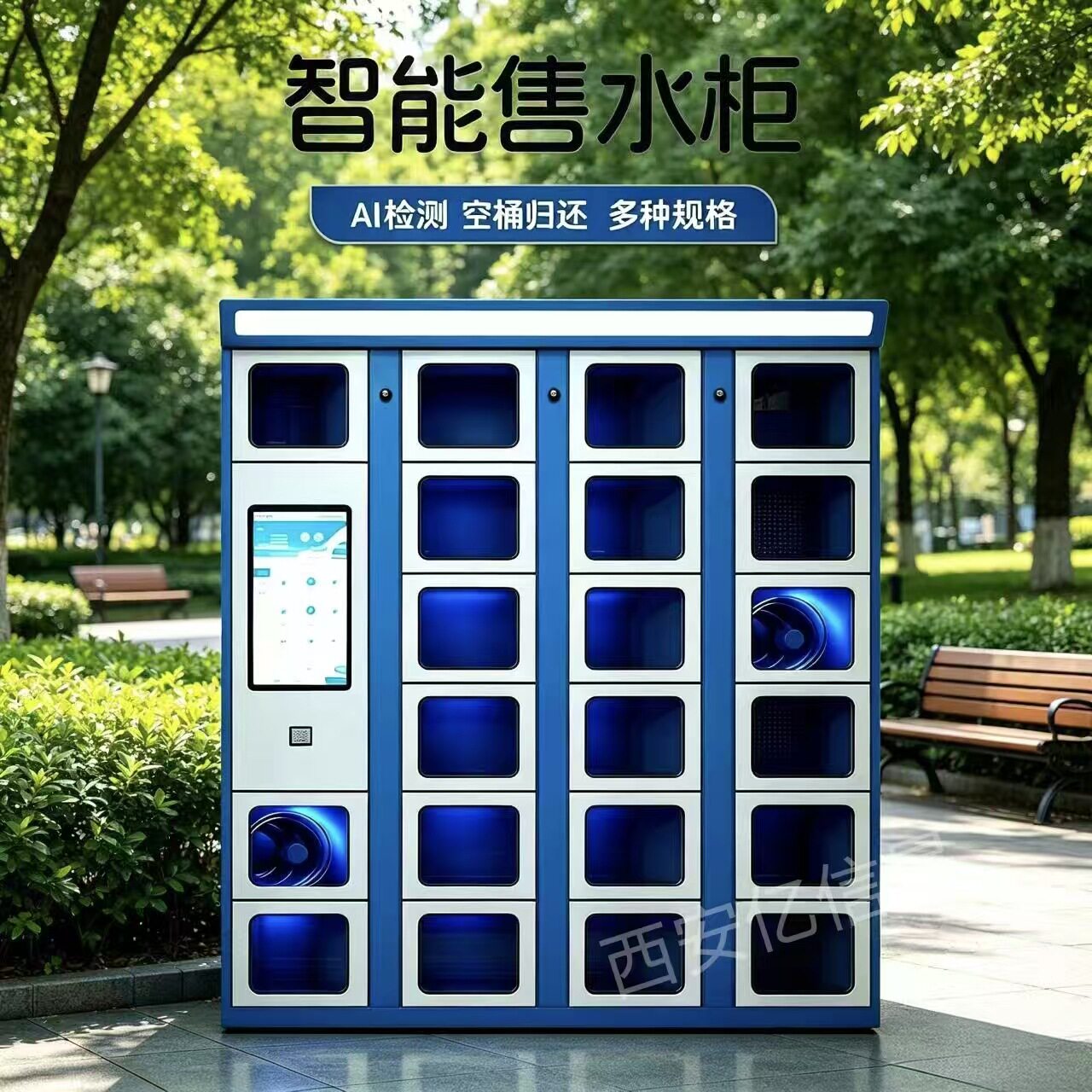 智能售水柜社区桶装水售卖柜办公楼售水机智能共享扫码售水快递柜