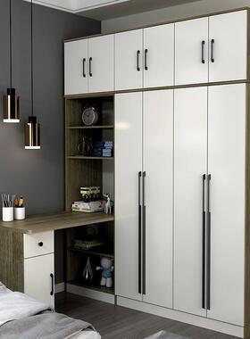 连书桌衣柜约一体小户型衣橱YBN简多功能合柜体带转角电脑组桌