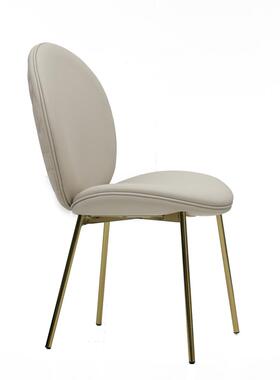 布艺网红式树叶椅用意简LC452餐厅家铁脚餐椅轻奢设计师酒店靠背