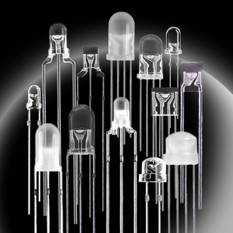 F5/5mmLED灯珠双色灯圆头透明红绿、红蓝led发光二极管直插灯珠