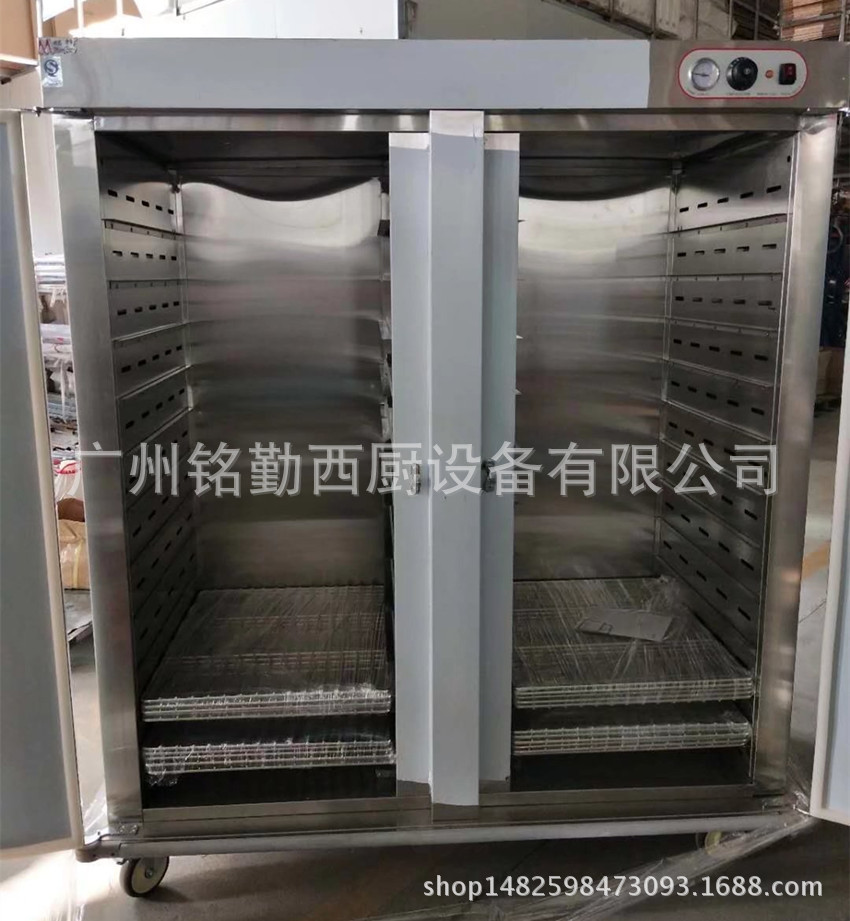 22层双门不锈钢热风保温餐车