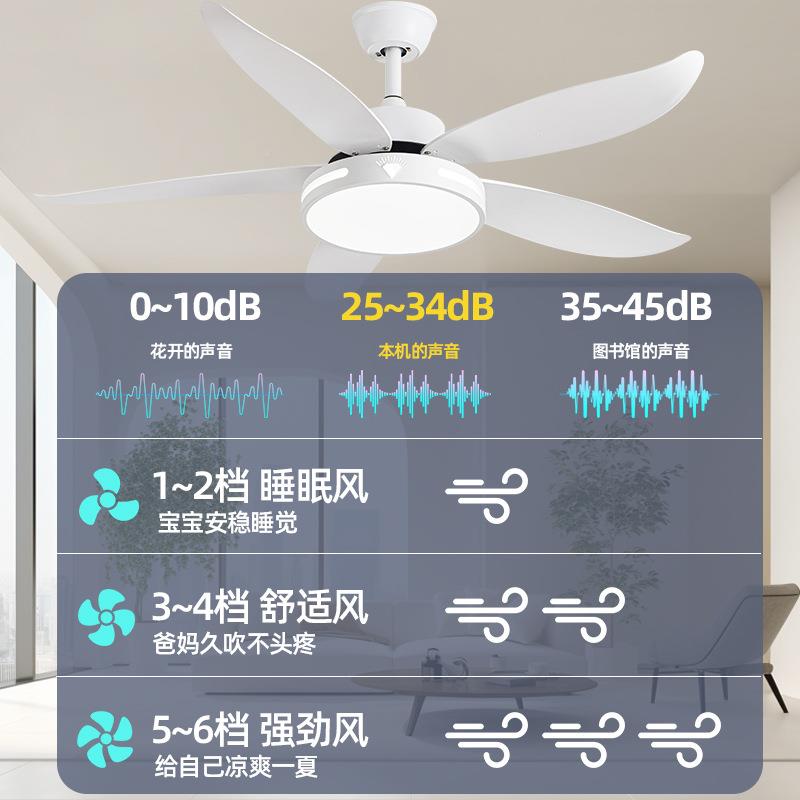 220卧5年款风扇灯吊扇灯家用一新体客厅餐厅室吸顶电扇灯
