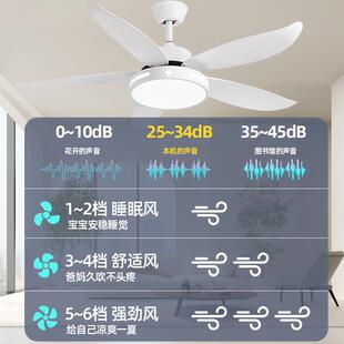 220卧5年款风扇灯吊扇灯家用一新体客厅餐厅室吸顶电扇灯