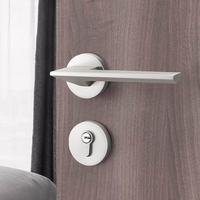 哑镍拉丝房门锁F78J8S5M室内卧室简约锁木房间锁静门音磁吸门分体