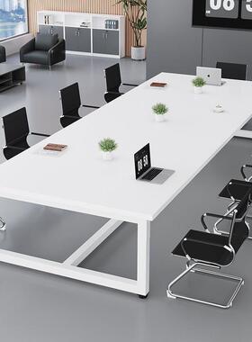 实木会议形桌长方桌办公家具会议室办公桌长椅组合条大桌子AL021