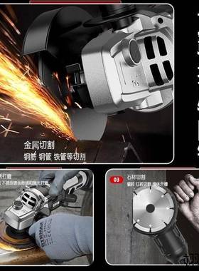 充电式大率角锂电磨机多功能家用切割功手砂轮电磨机JEC磨光机机