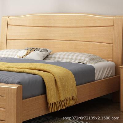 木实木床1榉木4.米1.58米双床现代简约主卧榉婚床储物床经济工厂