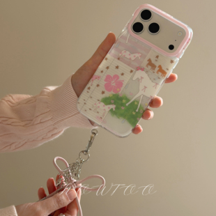 NOWTOO@粉色春日小马手机壳小体苹果iPhone/15/16/17promax适用小盐巴壳体
