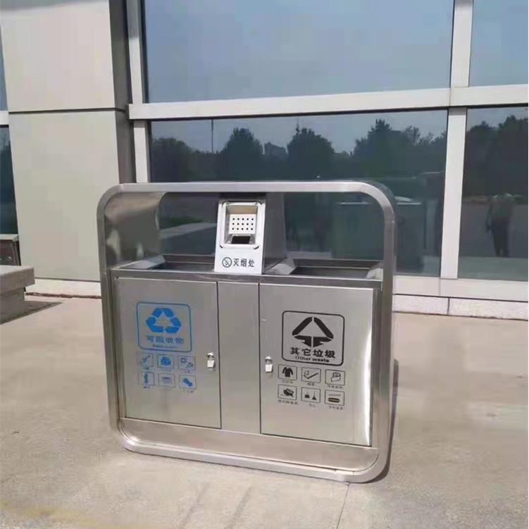 桶户外商用金属垃圾号304不锈钢果1皮大箱20垃MMT-211圾箱物业分