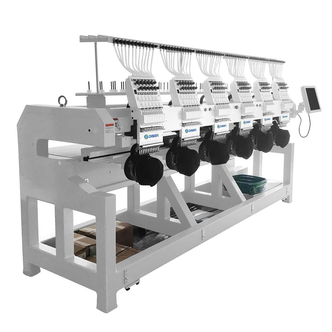 绣花机厂 家销六头直绣机花 大型534全自动电脑绣花机植绒绣帽绣