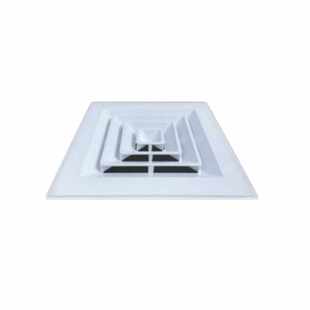 ABS散流器中央空调四面出风百叶通风防结露加厚新款方形扩散风口