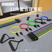 爱喜健身弹力带家庭健身11件套阻力绳胸肌训练拉力带女臀腿弹力绳