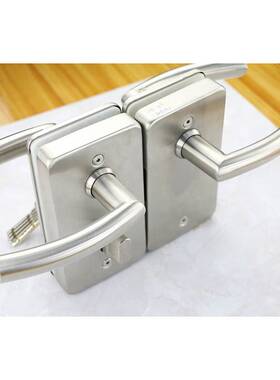 玻璃门锁单门方形玻璃门锁无需打孔玻璃锁不锈钢单门锁具MA-119