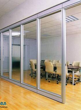 高隔段墙  屏風移动百叶窗铝合金框架組合 东莞深圳虎门办公家具