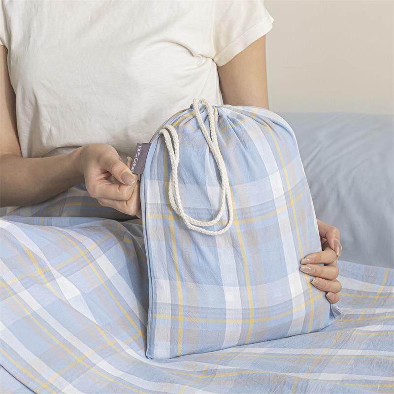 旅行隔脏睡袋a类全棉色织水洗棉民宿酒店纯棉便携式被单出差宾馆