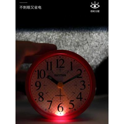 BG54丽声小闹钟学生用卧室静音床头钟渐强闹铃夜灯儿童贪睡可
