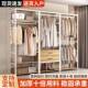 家用步入式 铁艺架子 金属衣柜卧室衣帽架落地挂衣架衣帽间组合立式