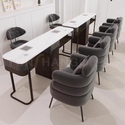 中闽芸尚新中美甲桌式椅套装复实古木吸尘器美ZMYS0374甲台中古桌