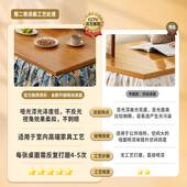 烤火桌子家用长方形折叠冬季 楠竹烤火架取暖桌实木1.2米餐桌1.J^
