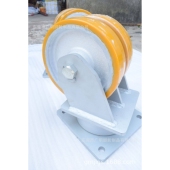 50吨 双排 超重型万向脚轮 承重2 飞机场 船厂 孖轮 牵引轮