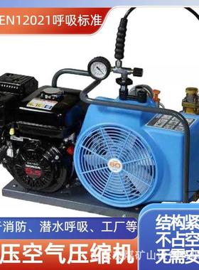 100L/min排气量自动停机空压机 消防/潜水用空气呼吸器充气泵