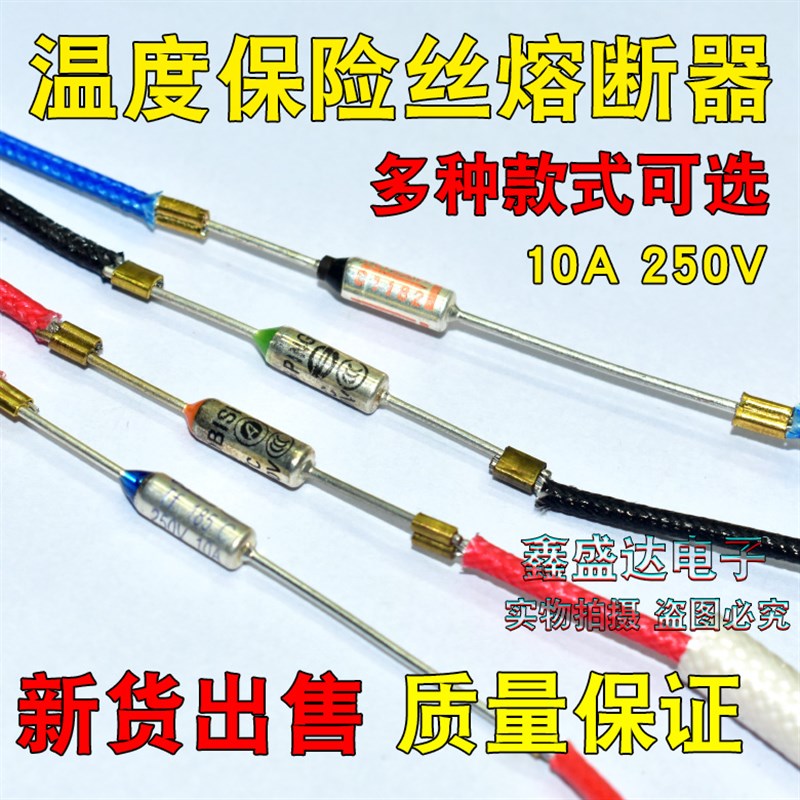 通用型蒸蛋器电热水壶挂烫机电吹风热风枪温度保险丝管二极管10A