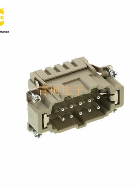 HARTING重载连接器09330102616 10针10芯公芯弹片 航空插头哈丁