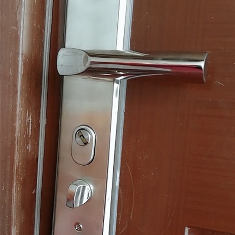 新款加厚防撬板不锈钢304防盗门把手拉手大门进户防盗门锁通用型