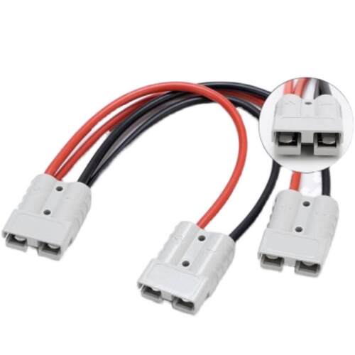 50A120A电动车插头线电动车电池并联分流转接一分二转接延长线