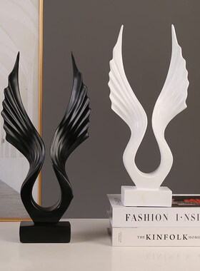 速发天使之翼客厅电视柜酒柜装饰品摆件档奢高档轻公室高端大气上