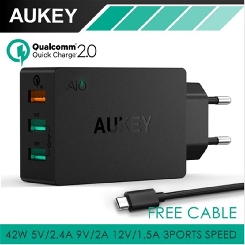 现货速发Aukey Qui Chge QC 2.0 42W   Wa Travel Chger 2